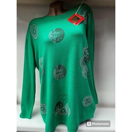Фотография Свитер женский 24049 green р.56-60 "Elena&Vika" недорого оптом от прямого поставщика