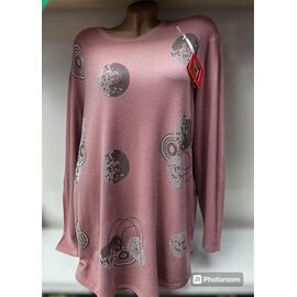 Фотография Свитер женский 24049 powder р.56-60 "Elena&Vika" недорого оптом от прямого поставщика