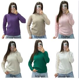 Фотография Свитер женский 24069 green р.46-50 "Elena&Vika" недорого оптом от прямого поставщика