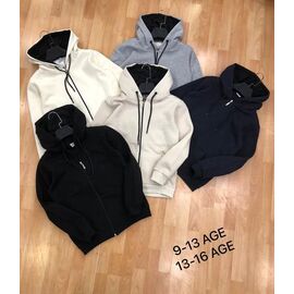 Кофта дитяча спортивна на хлопчика PR448 white р.9-12 "Proschenko" недорого оптом від прямого постачальника