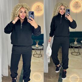 Костюм спортивний жіночий 6032 black р.42-52 "LINDA" недорого оптом від прямого постачальника