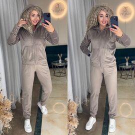 Костюм спортивний жіночий теплий 6047 beige р.42-50 "LINDA" недорого оптом від прямого постачальника