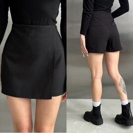 Фотография Юбка-шорты женская 9027 black р.42-48 "LINDA" недорого оптом от прямого поставщика