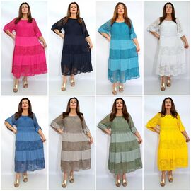 Фотография Платье женское 1253 mix р.54-60 "ITALIA" недорого оптом от прямого поставщика