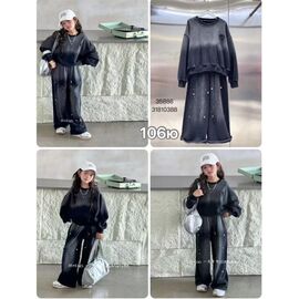 Костюм дитячий спортивний на дівчинку 35886 black р.120-160 "Major" недорого оптом від прямого постачальника