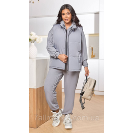 Костюм 2-ка жіночий спортивний рубчик + латавка (46-60) "LADA" недорого від прямого постачальника