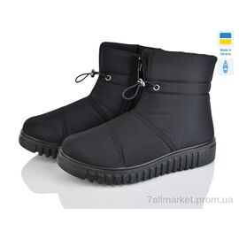 Дутики жіночі утеплені Зима 4410 чорний (6 пар р.37-41) "Paolla" недорого оптом від прямого постачальника