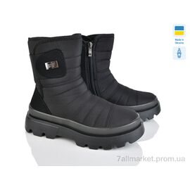 Черевики жіночі стильні Зима 5401 чорний (6 пар р.37-41) "Paolla" недорого оптом від прямого постачальника