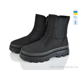 Фотография Ботинки женские стильные Весна/осень 5405 чорний (6 пар р.37-41) "Paolla" недорого оптом от прямого поставщика