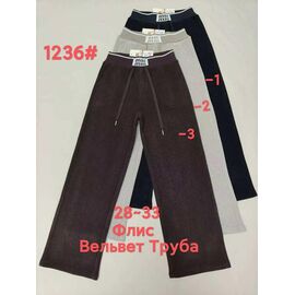 Штани спортивні жіночі теплі 1236-1 black р.28-33 "Immei" недорого оптом від прямого постачальника