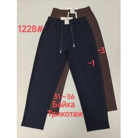 Фотография Штаны спортивные женские тёплые 1228-3 brown р.31-36 "Immei" недорого оптом от прямого поставщика