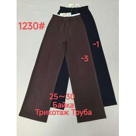 Фотография Штаны спортивные женские тёплые 1230-1 black р.25-30 "Immei" недорого оптом от прямого поставщика