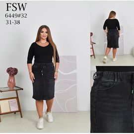 Спідниця жіноча 6449-32 black р.31-38 "Ruxa" недорого оптом від прямого постачальника