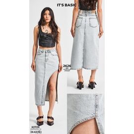 Спідниця жіноча 2626 l.grey р.34-42 "Ruxa" недорого оптом від прямого постачальника