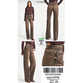 Джинси жіночі 2477-4-87 brown р.32-36 "Ruxa" недорого оптом від прямого постачальника