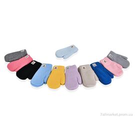 Фотография Варежки детские Зима 1612M mix (12 шт. р.сетка 2-4) "KUINH" недорого оптом от прямого поставщика