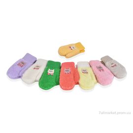 Фотография Варежки детские Зима 1883 mix (12 шт. р.сетка 2-4) "KUINH" недорого оптом от прямого поставщика