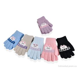 Фотография Перчатки для детей Зима 1834 mix (12 шт. р.сетка 3-5) "KUINH" недорого оптом от прямого поставщика