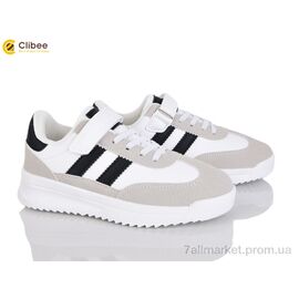 Кросівки дитячі модні Весна/осінь LC6612-4 grey-black (6 пар р.32-37) "Clibee" недорого оптом від прямого постачальника