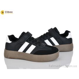 Кросівки дитячі модні Весна/осінь LC823 black-white (6 пар р.32-37) "Clibee" недорого оптом від прямого постачальника