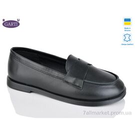 Фотография Туфли женские стильные Весна/осень 414 чорна шкіра (6 пар р.36-40) "Garti" недорого оптом от прямого поставщика