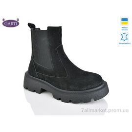 Фотография Ботинки женские стильные Весна/осень 367 чорний замш байка (6 пар р.36-40) "Garti" недорого оптом от прямого поставщика