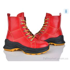 Фотография Ботинки женские стильные Весна/осень 85B red (8 пар р.36-41) "FG" недорого оптом от прямого поставщика