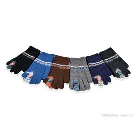 Фотография Перчатки для детей Зима 1019 mix (12 шт. р.сетка One size) "PAIDI" недорого оптом от прямого поставщика