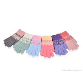 Фотография Перчатки для детей Зима 1012 mix (12 шт. р.сетка One size) "PAIDI" недорого оптом от прямого поставщика