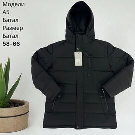 Фотография Куртка мужская зимняя A5 black р.58-66 "Hai" недорого оптом от прямого поставщика