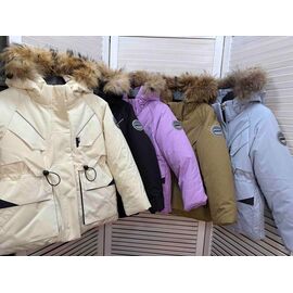 Курка дитяча зимова на дівчинку A16 lilac р.128-152 "Major" недорого оптом від прямого постачальника