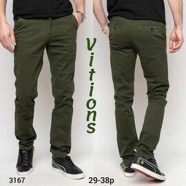 Чоловічі брюки 3167 khaki р.29-38 "Vitions" недорого оптом від прямого постачальника