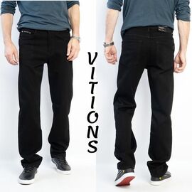 Чоловічі брюки 9003 black р.32-42 "Vitions" недорого оптом від прямого постачальника