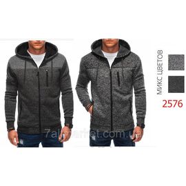 Кофта чоловіча спортивна на блискавці на флісі р-ри 48-56 (мікс кв) "NICOLAS" недорого від прямого постачальника