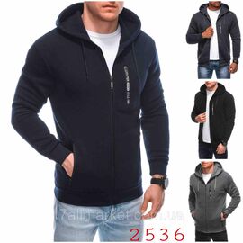 Кофта чоловіча спортивна на блискавці на флісі р-ри 48-56 (мікс кв) "NICOLAS" недорого від прямого постачальника