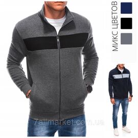 Кофта чоловіча спортивна на блискавці на флісі р-ри 48-56 (мікс кв) "NICOLAS" недорого від прямого постачальника
