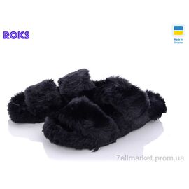 Фотография Тапки женские для дома Весна/осень ED007 черный (12 пар р.36-41) "Roks" недорого оптом от прямого поставщика