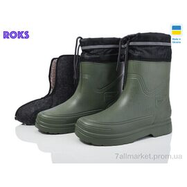 Чоботи з піни чоловічі Зима 211 зелений (8 пар р.41-45) "Roks" недорого оптом від прямого постачальника