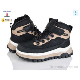 Черевики дитячі зручні Зима HC590 black-khaki (6 пар р.32-37) "Clibee-Doremi" недорого оптом від прямого постачальника