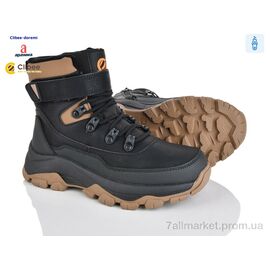 Черевики дитячі зручні Зима HC615 black-khaki (6 пар р.34-39) "Clibee-Doremi" недорого оптом від прямого постачальника