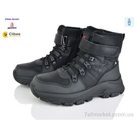 Черевики дитячі зручні Зима HC616 black-red (6 пар р.33-38) "Clibee-Doremi" недорого оптом від прямого постачальника