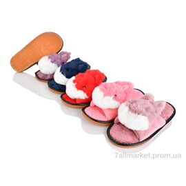 Тапки жіночі для будинку Весна/осінь 514 mix (6 пар р.36-41) "Vladimir" недорого оптом від прямого постачальника