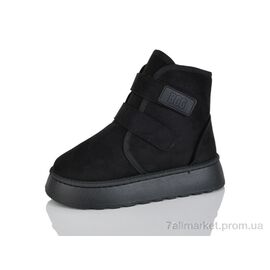 Фотография Угги женские утепленные зима D63 black (8 пар р.36-41) "YiYi" недорого оптом от прямого поставщика