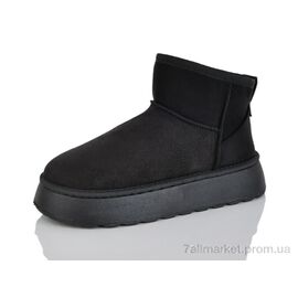 Фотография Угги женские утепленные зима D61 black (8 пар р.36-41) "YiYi" недорого оптом от прямого поставщика