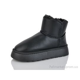 Фотография Угги женские утепленные зима D67 black (8 пар р.36-41) "YiYi" недорого оптом от прямого поставщика