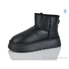 Фотография Угги женские утепленные зима D68 black (8 пар р.36-41) "YiYi" недорого оптом от прямого поставщика