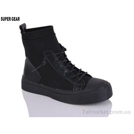 Черевики дитячі зручні Весна/осінь SG03 black (6 пар р.31-36) "Super Gear" недорого оптом від прямого постачальника