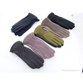 Фотография Перчатки женские Весна/осень 15-142Ж кожзам плюш mix (12 шт. р.сетка 6,5-8,5) "TUZZI" недорого оптом от прямого поставщика