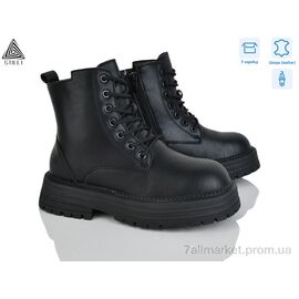 Фотография Ботинки женские стильные зима MD10-1 шкіра (8 пар р.36-40) "STILLI Group" недорого оптом от прямого поставщика