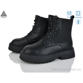 Фотография Ботинки женские стильные зима MD60-1 шкіра (8 пар р.36-40) "STILLI Group" недорого оптом от прямого поставщика